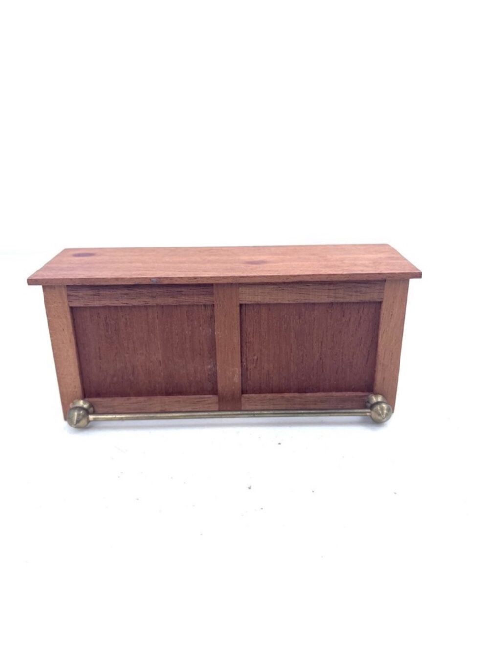 Vintage Wooden Kitchen Bar Island Table With Storage Shelf Dollhouse 1:12